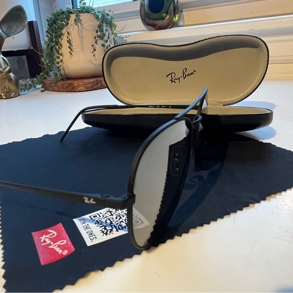 COPY - Ray-Ban 6413 frames, matte black, silver reflective - Picture 2 of 6